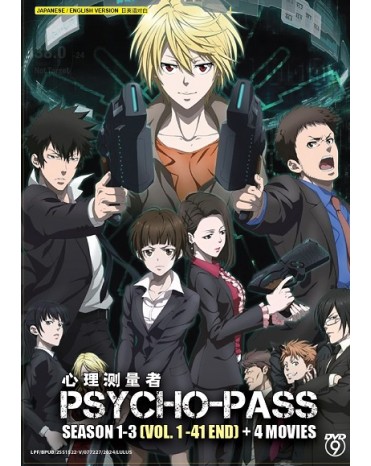 ENG DUB * PSYCHO-PASS SEASON 1-3 (VOL. 1 -41 END) + 4 MOVIES